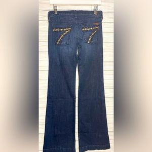 7 for all mankind jeans Dojo Super hard to find golden copper studded pocket